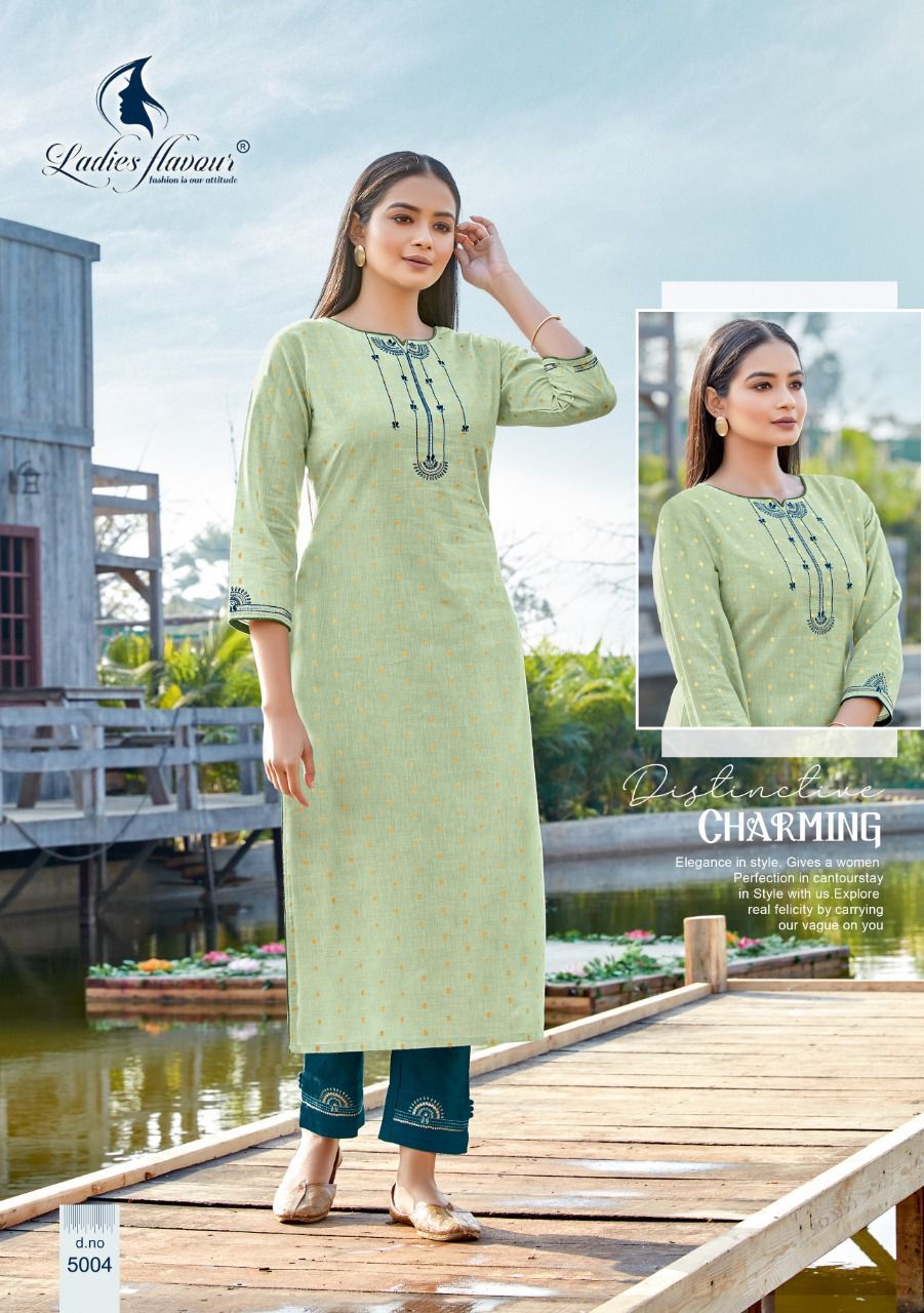 Safari By Ladies Flavour 5001-5004 Kurtis With Bottom Catalog